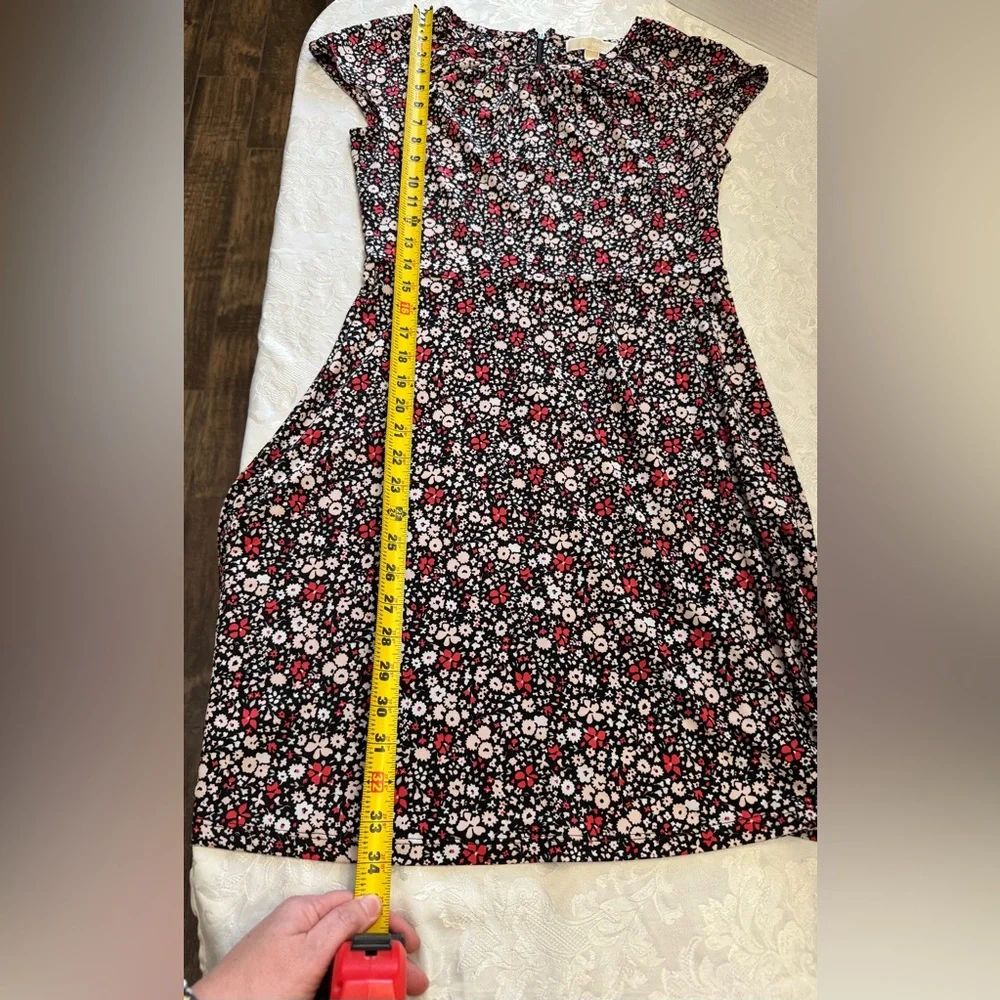 Michael Kors XS Brooks Floral Print Cut Out Dress Career Feminine Work Casual‎